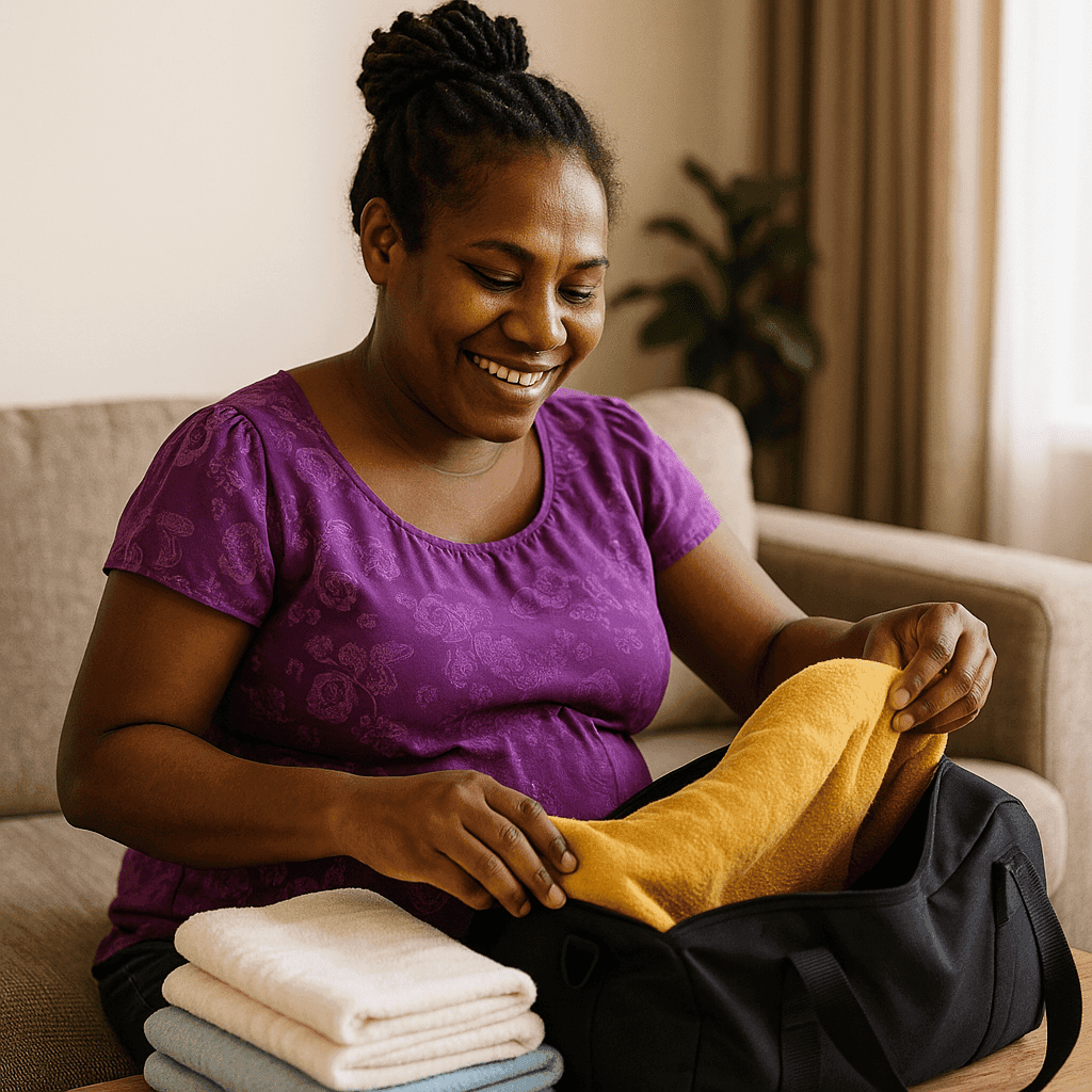 Illustration representing childbirth preparation